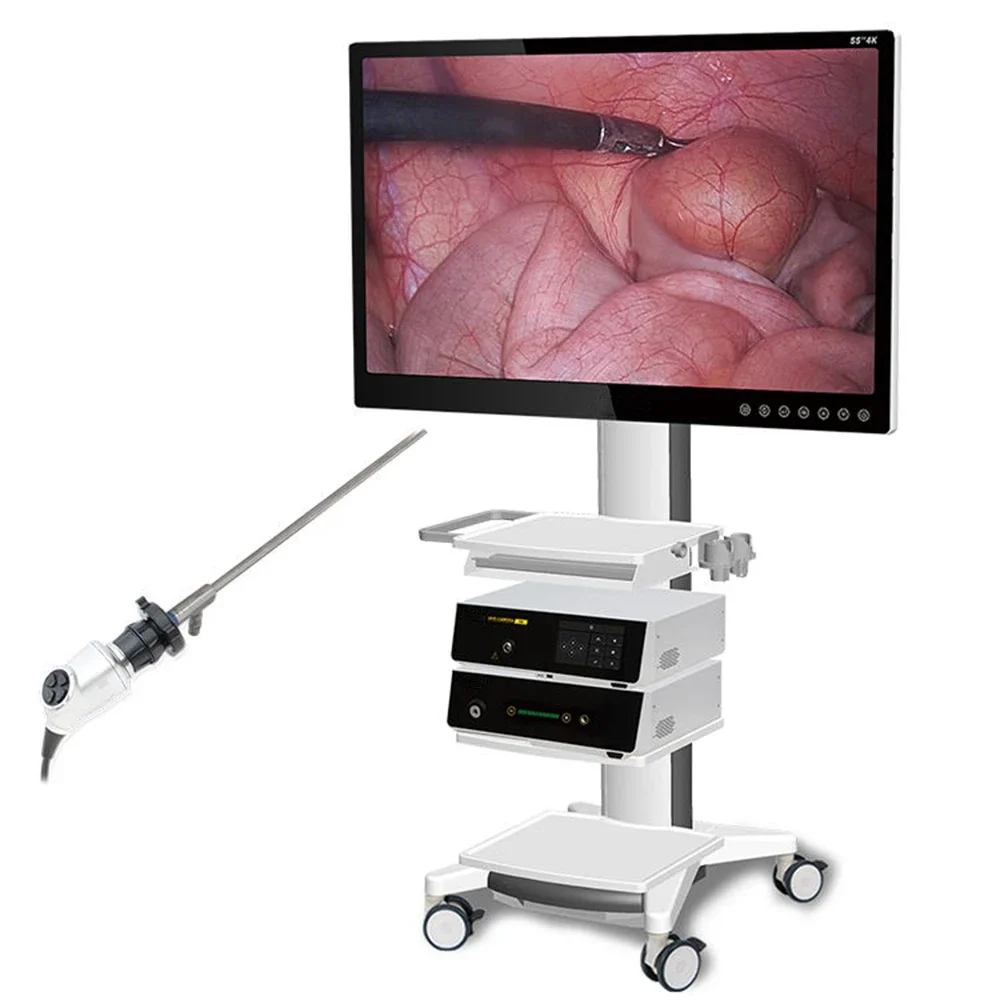 Camjoy Medical Rigid 4K Laparoscope Endoscope System Set Laparoscopy Tower With 4K Rigid Endoscope Telescope