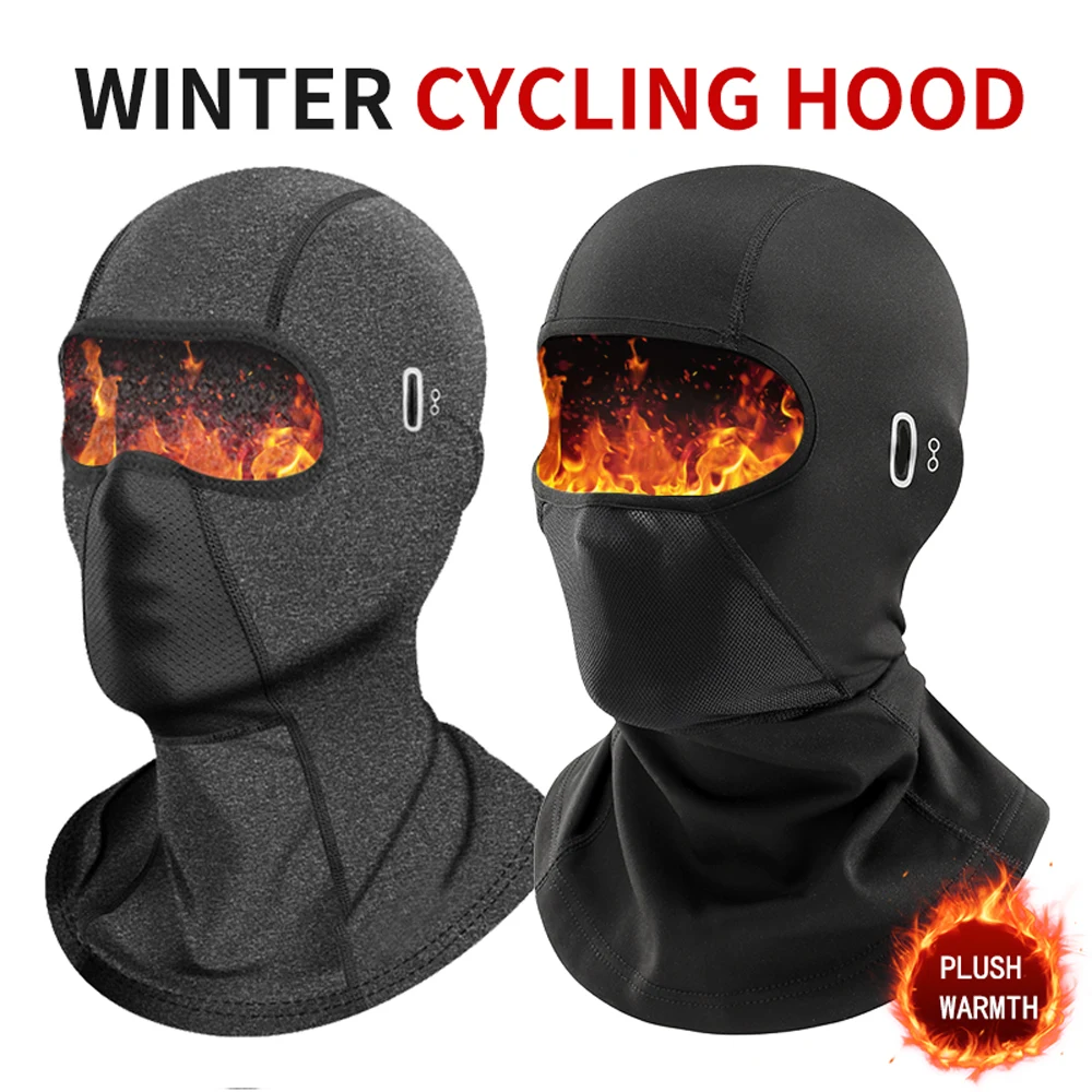 Warm Headgear, Fleece-Lined Neck warmer, Outdoor Cycling Face Mask, Skiing Face Shield, Windproof Face Mask for Men and Women