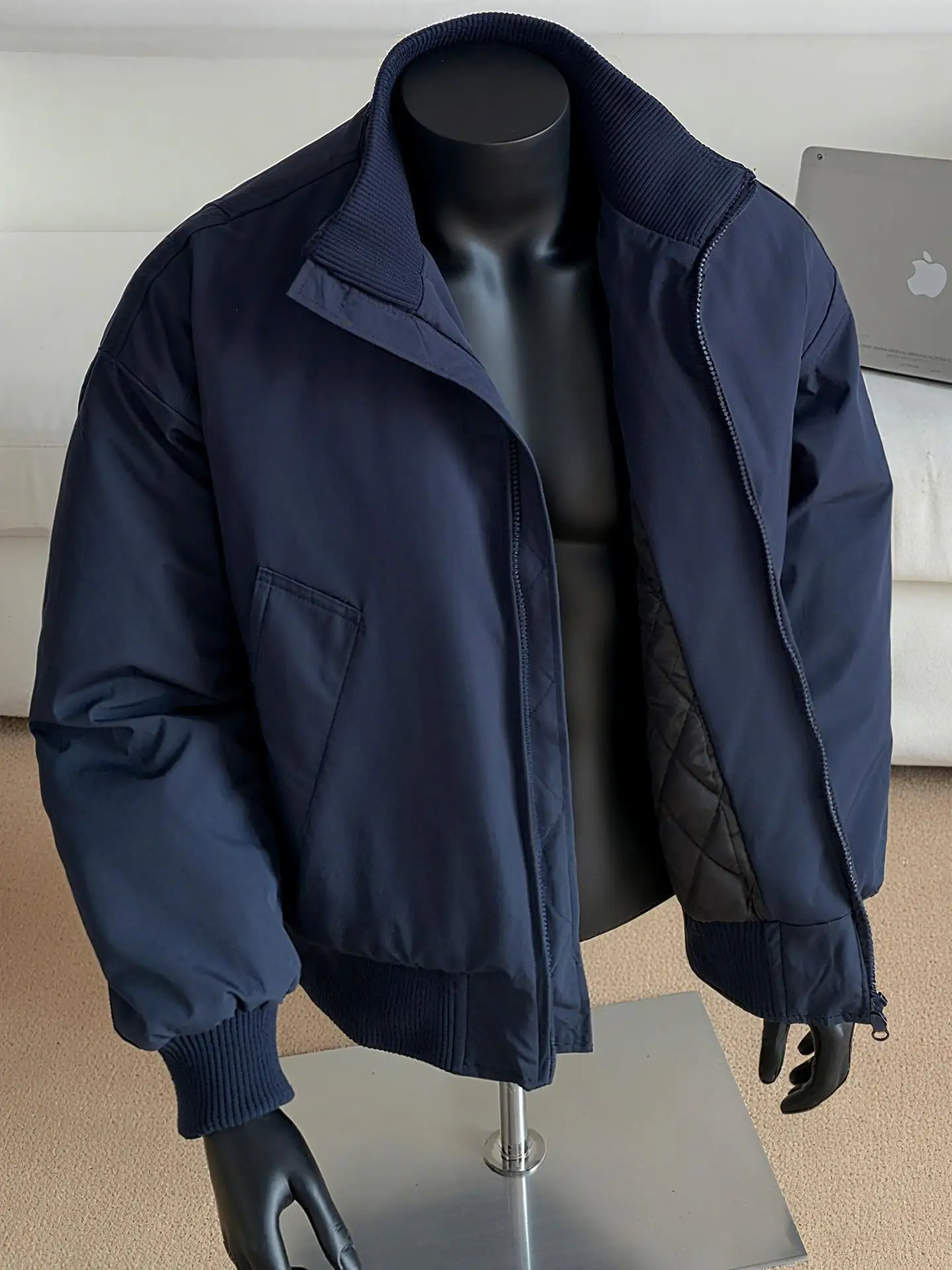 

Cotton Pilot Jaet Men's ort Stand Collar Baseball Sle Autumn Winter Warm Thiened Zipper Closure American Casual Faion