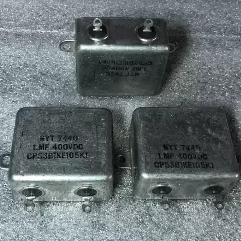 Antique American NYT 1UF 400V Copper Shell Gall Machine Fever Coupling Frequency Divider Oil Immersed Capacitor
