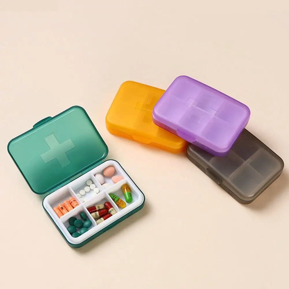 Dustproof Travel Pill Case Multi Grids Waterproof Pill Container Organizer Simple Durable Mini Medicine Box Drug Separation