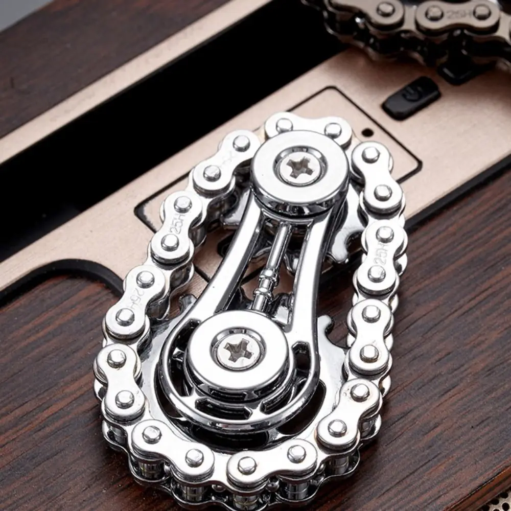 Chains Gear Fingertip Gyro Mechanical Spinning Top Gyroscope Hand Spinner Chain Gear Fingertip Sprocket Metal