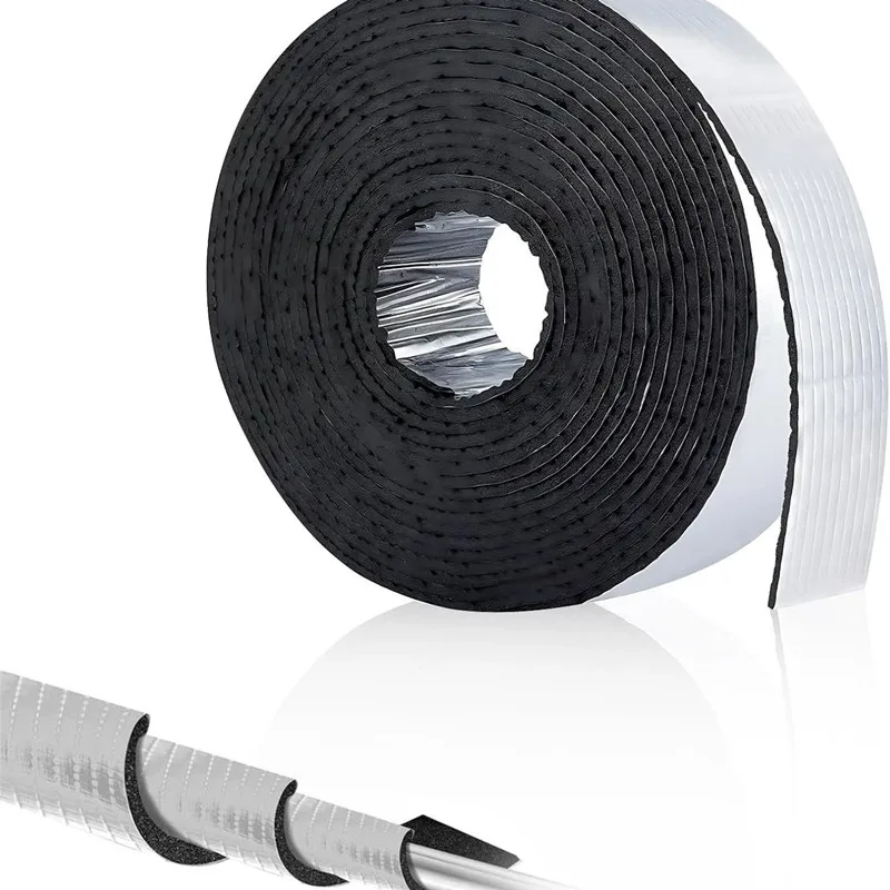 Winter Pipeline Insulation Tape Outdoor Foam Foil Fire Protection Waterproof Keep Warm Freeze Self Adhesive Pipe Tapes Sleeves