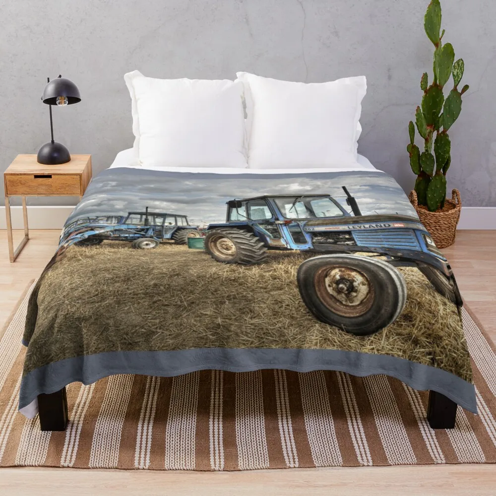 Leyland TractorsThrow Blanket synthetic skin blanket