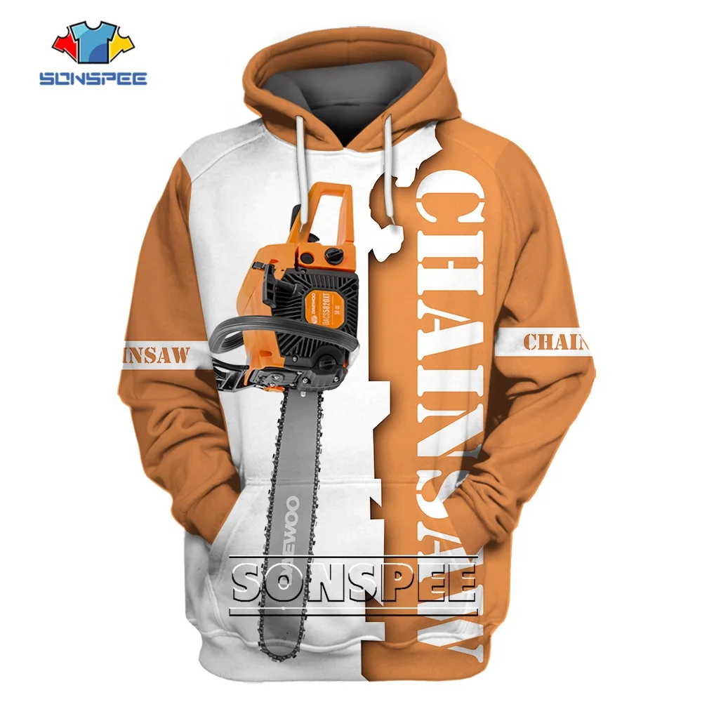 

SONSPEE 3D Printed Chainsaw Tool Pattern Hoodies Men Women Sawing Machine Harajuku Clothing Long Sleeve Hip Hop Casual Tops