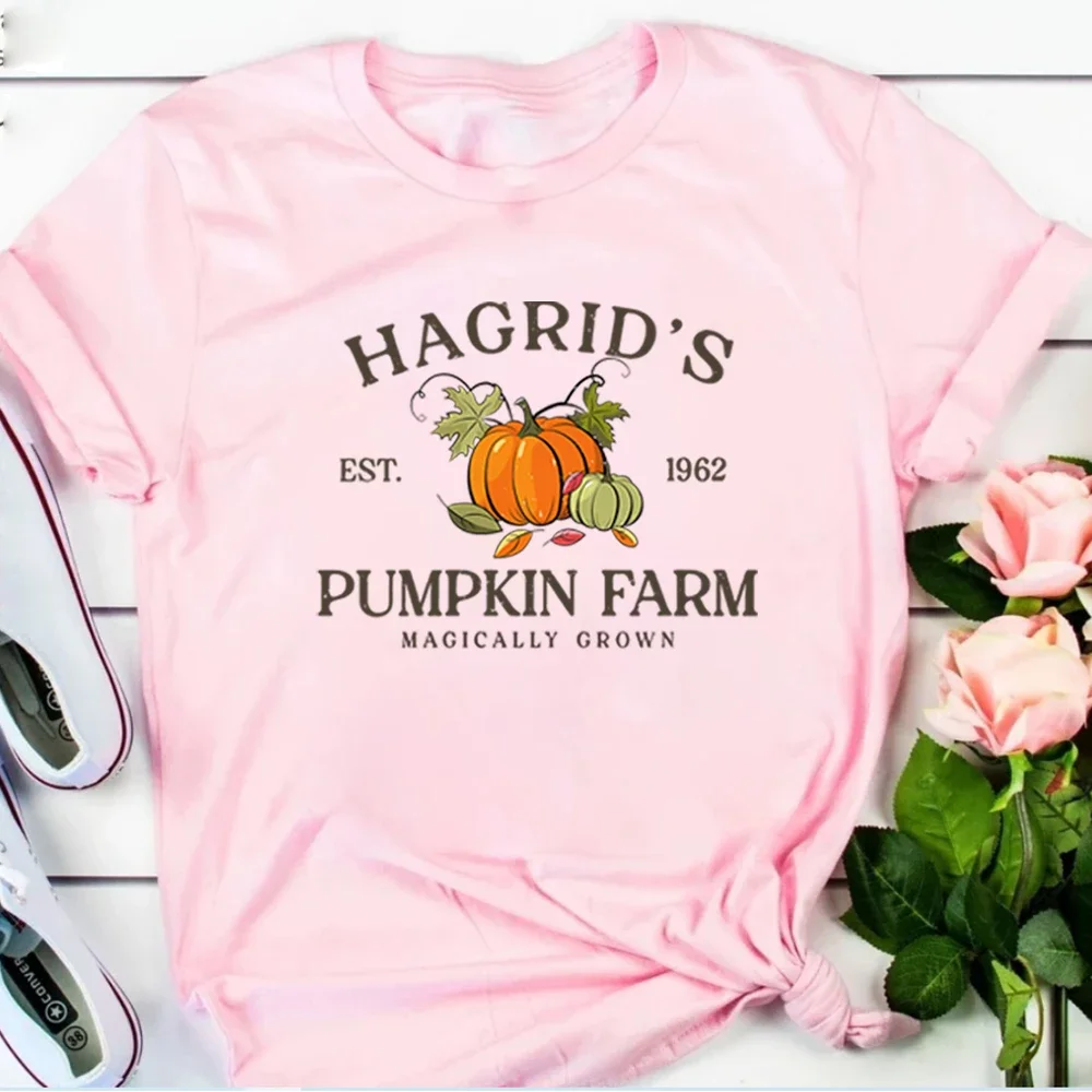 ハグリッドのカボチャパッチTシャツ,感謝祭のシャツ,魔法のシャツ,本を愛する人への贈り物,秋,2022
