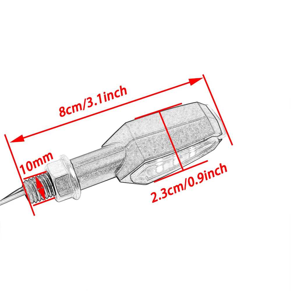 Universal led motocicleta pisca luzes pisca pisca pisca âmbar sinais de luz diurna moto lâmpada indicadora acessórios