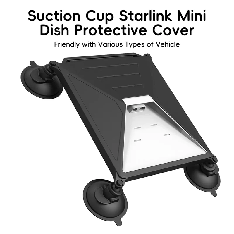 حافظة واقية مع أكواب شفط لـ Starlink Mini لسقف السيارة وملحقات تثبيت زجاجية داخلية مثبتة على السقف RV A-ABQF