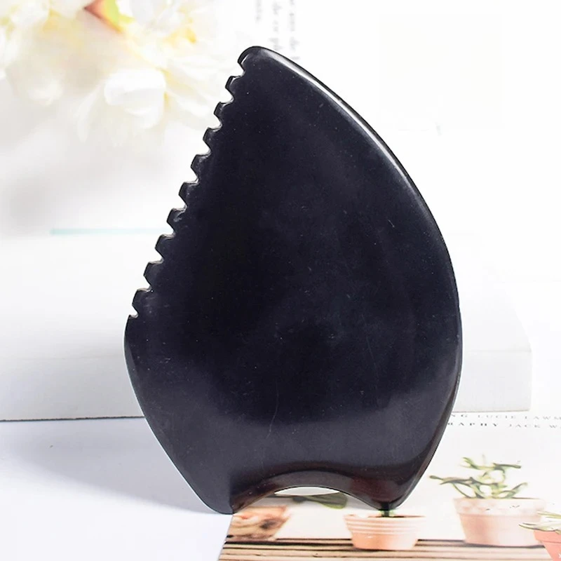 1pcs Natural Bian Stone Facial Gua Sha Scraper Tool For Neck Face Beauty SPA Massage Guasha Skin Care Fades Wrinkles Spots