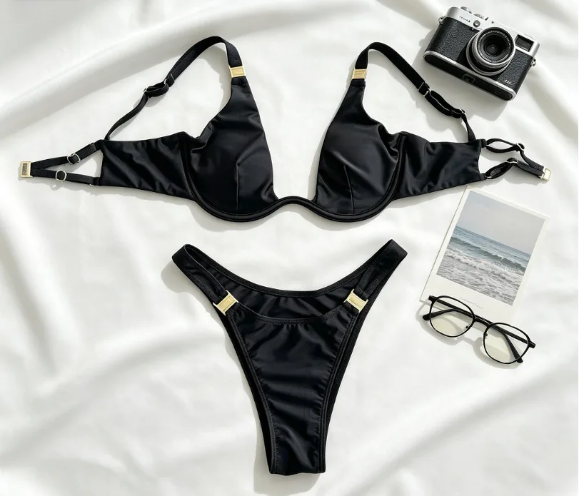 Push Up Bikini Micro Bikinis Set 2026 Womens Swimsuit Sexy Female Thong Swimwear Bathing Suit Solid Thong Biquini Swimming Suits