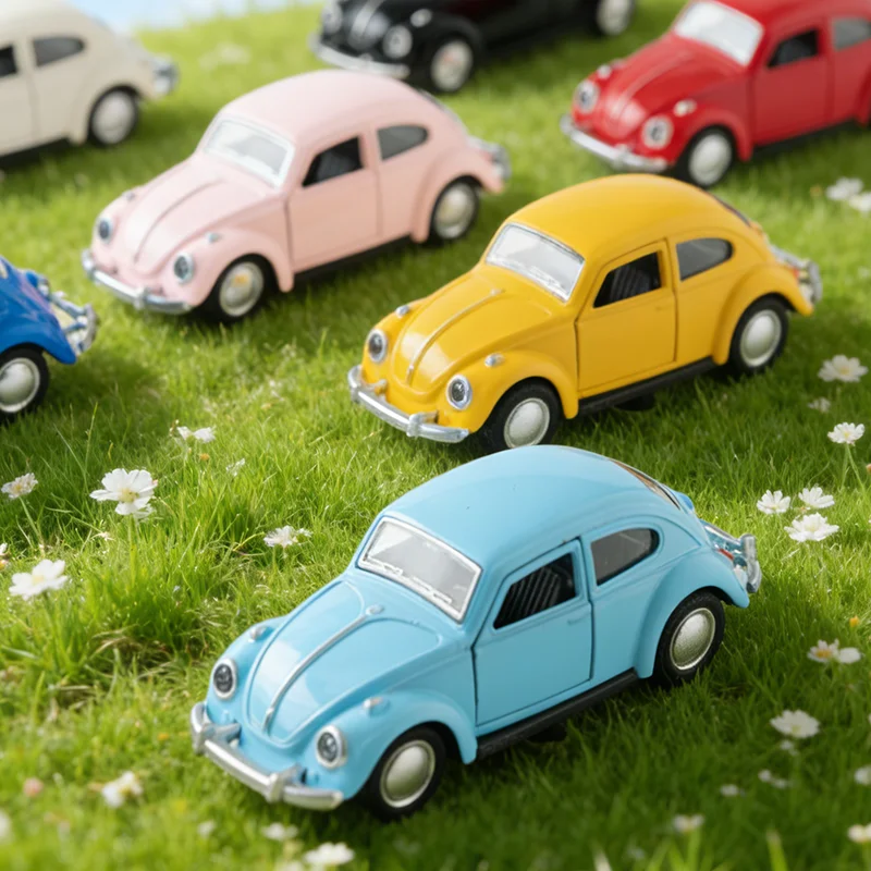 1:36 合金製ビンテージカーモデル ビートルズ クラシック プルバック ダイキャストカーモデル ミニチュア車両 レプリカ コレクションギフト
