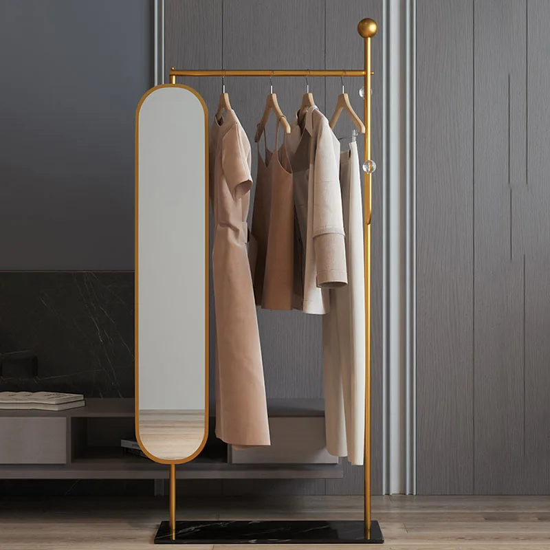 

Modern Standing Coat Rack Floor Bages Wearing Clothes Hangers Storage Golden Living Room Meuble Maison Entrance Furniture