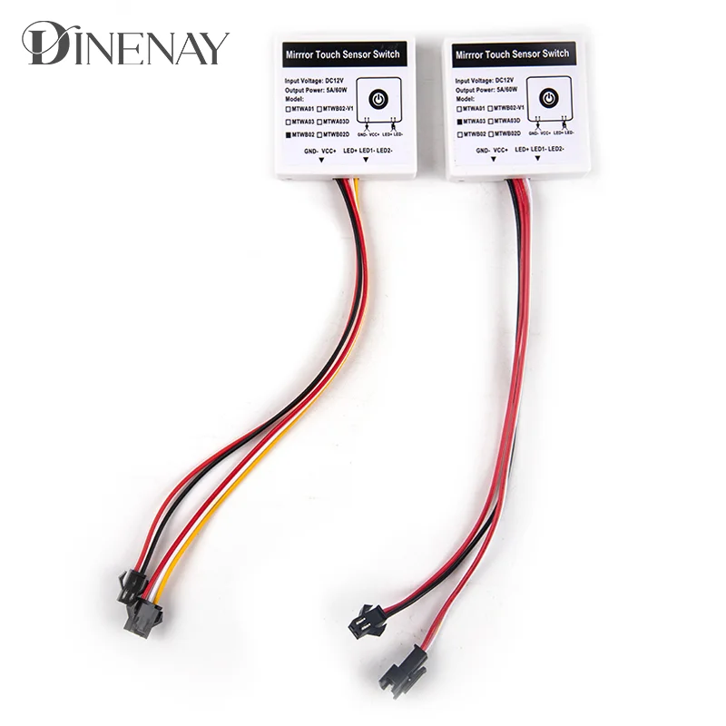 12V 5A Bathroom Vanity Mirror LED Light Touch Switch Mirror Dimming Sensor