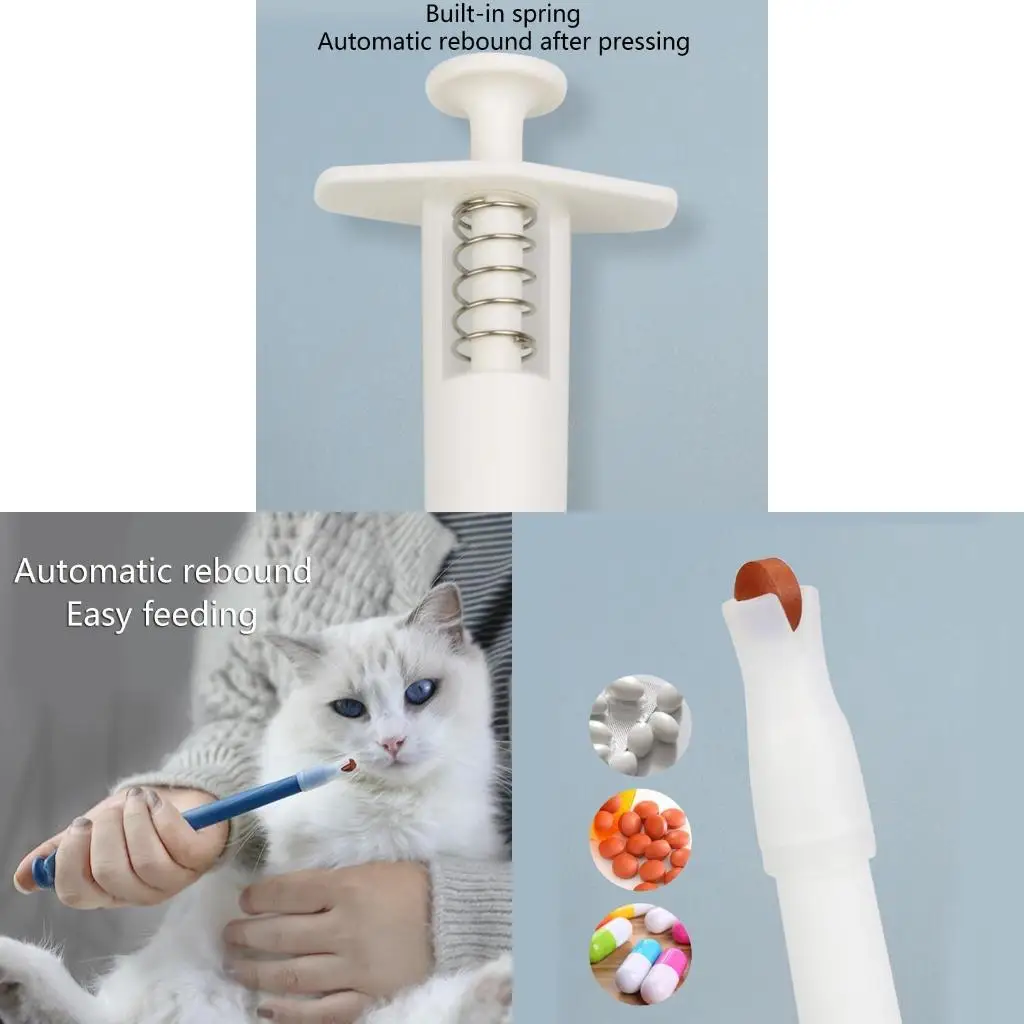 Pet for Pill with Silicone Tip Pet Pills Tablets Dispenser Popper Medical Feeding Tool for Cats Dogs