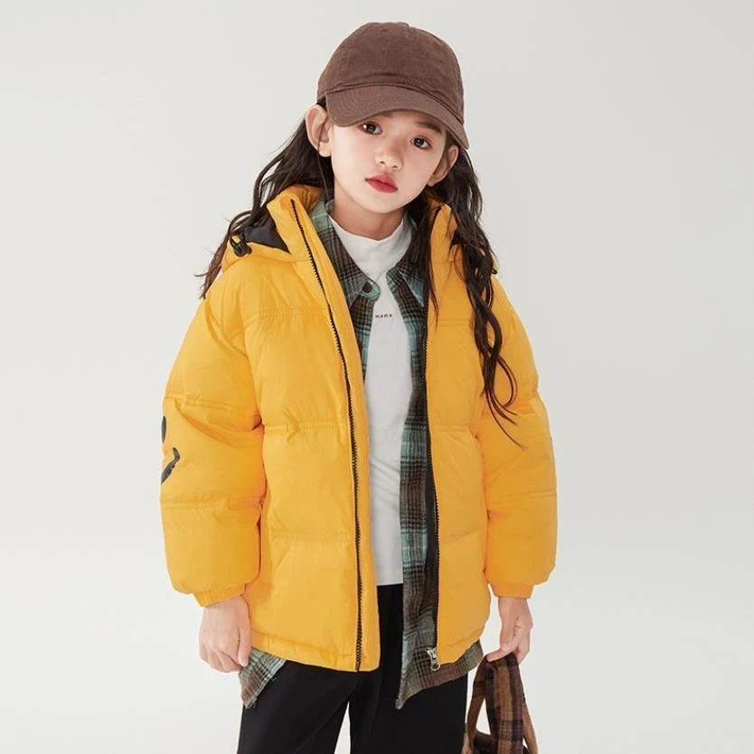 2023 Winter New Children's Thicker Coat Windproof Waterproof  Outdoors Outwear Boys Girls Ultra Light Hooded Down Jacket  A3022