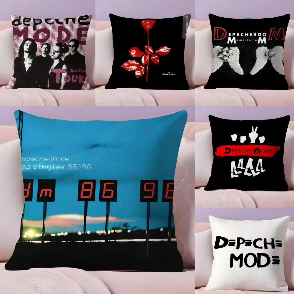 Rock Band D-DEPECHE MODE Pillow Case Plush Fabric Soft Double-Sided Printed Sofa Warm Winter Home Gift Cushion Cover