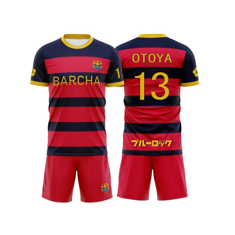 Cartoon Anime Blue Lock FC Barcha Soccer Sports T-Shirts Sets 3D Print Kid Cosplay Football Jersey Fashion Men's Tee Shorts Suit