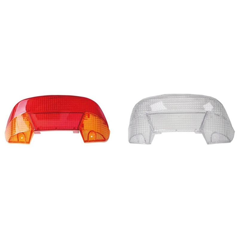 2 Set For Honda DIO AF27/AF28 Motorcycle Scooter Rear Brake Light Cover Tail Light Glass Cover, Red & White