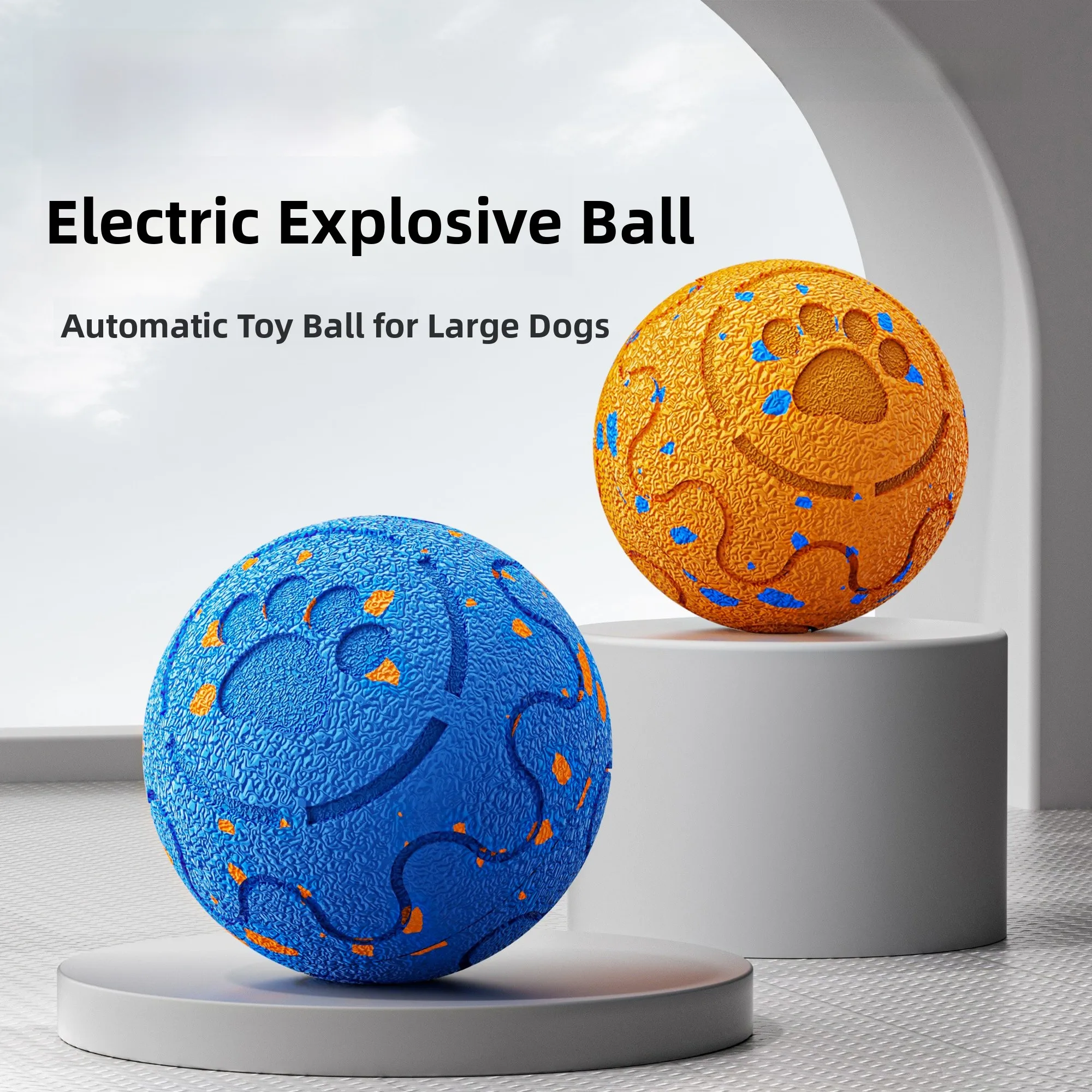 

Автоматический мяч-игрушка для собак с дистанционным управлением, взрывной мяч, прочный резиновый, для средних и крупных собак, интерактивный