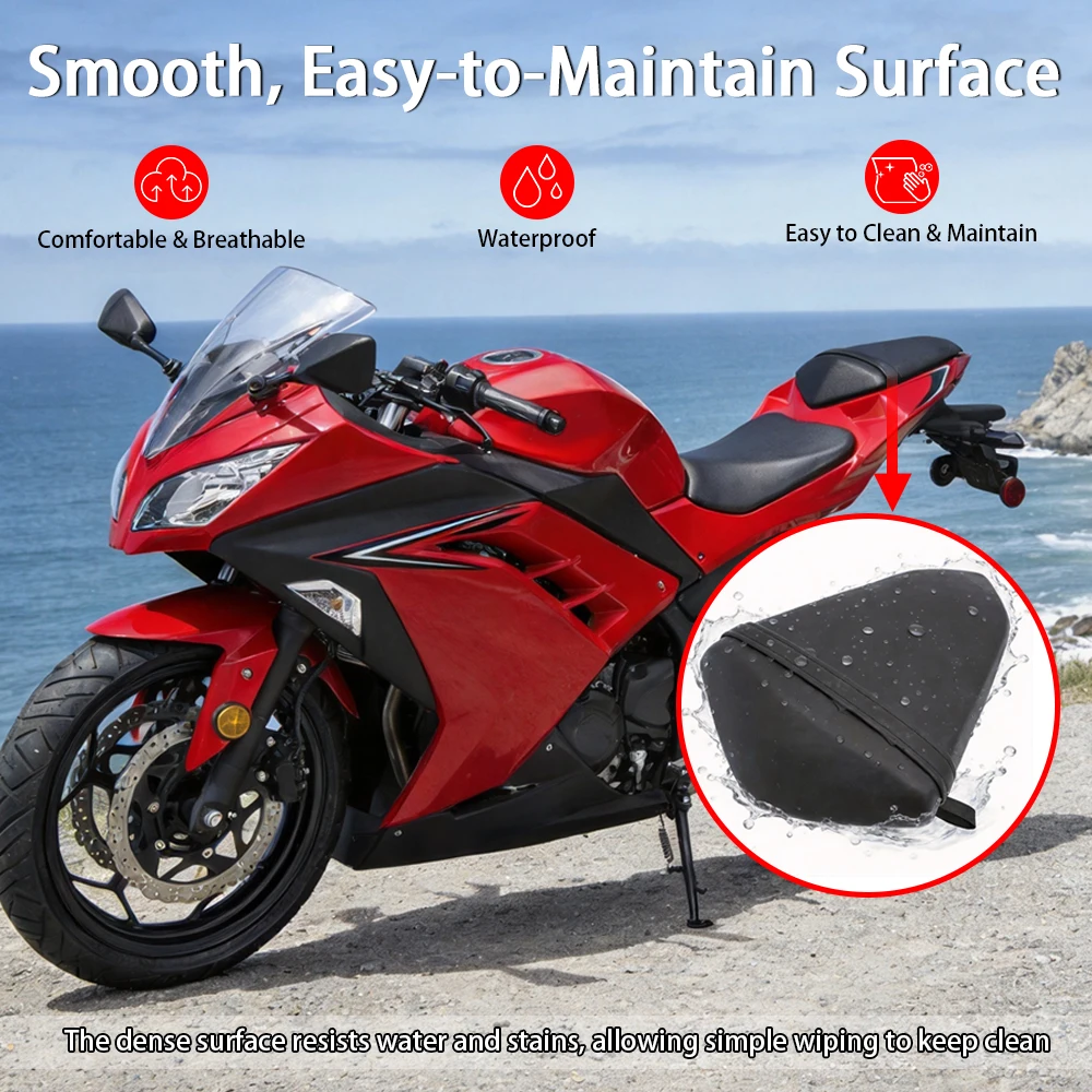 Fit For Kawasaki Ninja 250 NINJA300 EX250L EX300 2013 - 2017 Rear Pillion Passenger Seat Pillion Cushion Motorcycle Accessories