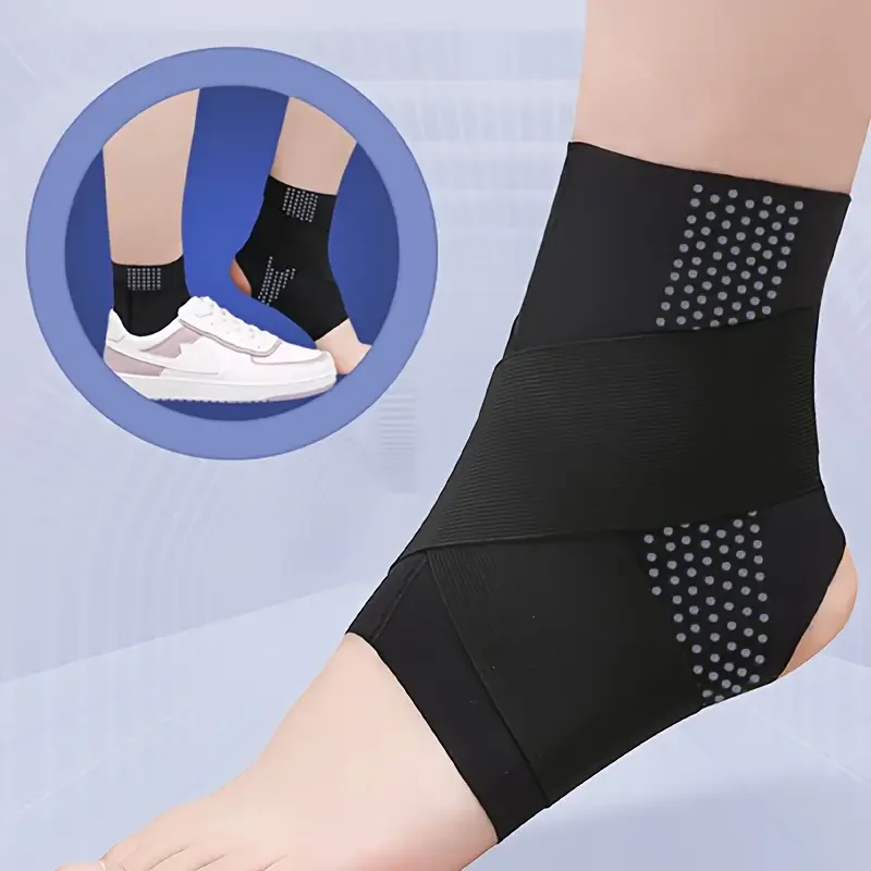 1PC Pressure Strap For Ankle Protection Compression Ankle Brace For Women & Men Black Anti Slip Straps Fasciitis & Injuries