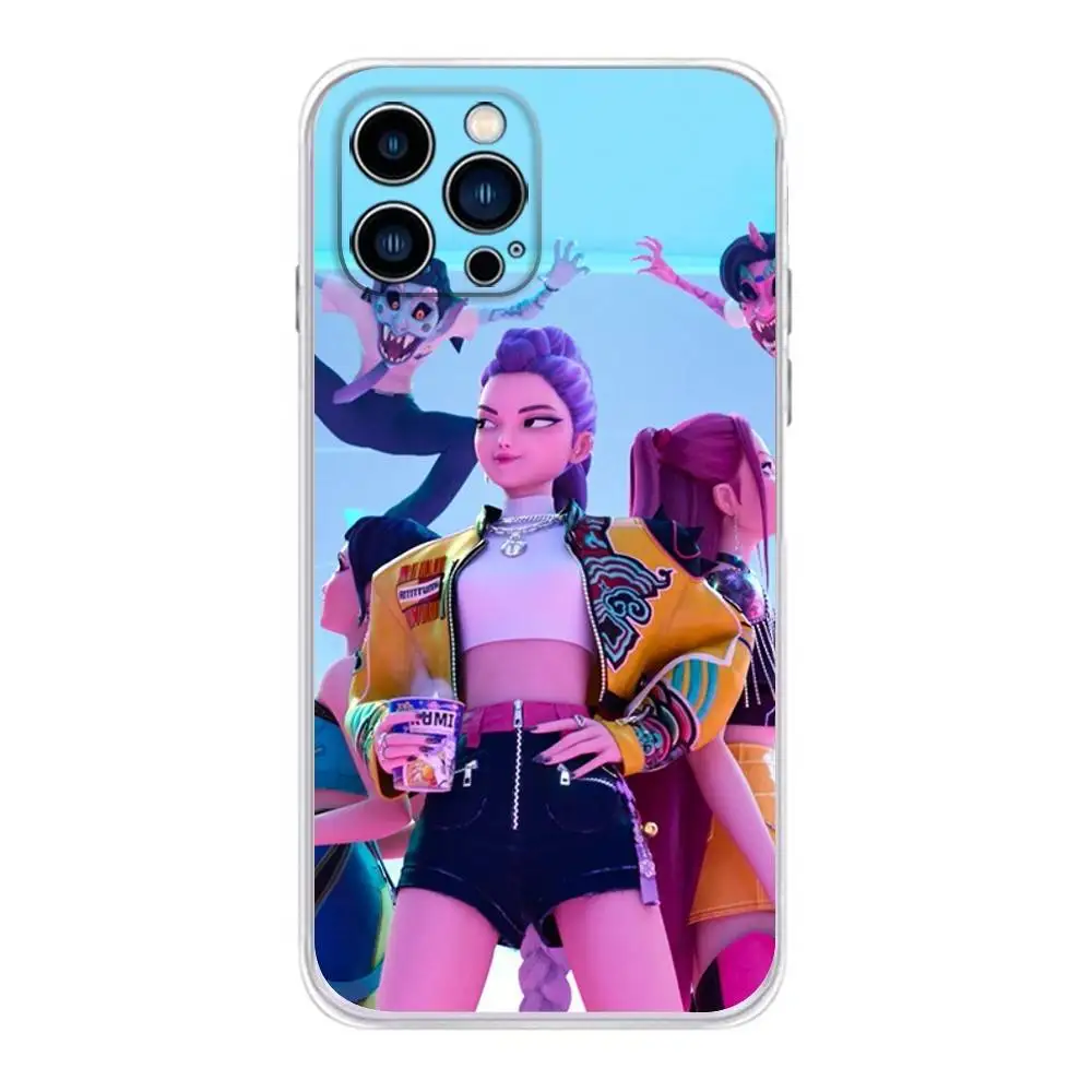KPop D-Demon H-Hunters Phone Case For iPhone 16 15 14 13 12 11 Pro Max Mini X XS SE 7 8 Plus 16E Shockproof Non-Slip Soft Cover - náhled 2