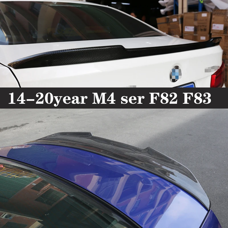 For BMW M4 F82 F83 2014-2020 Carbon Fiber Spoiler Shunt Rear Tail fins Duckbill Car Wing Retrofit the rear wing Upgrade body kit