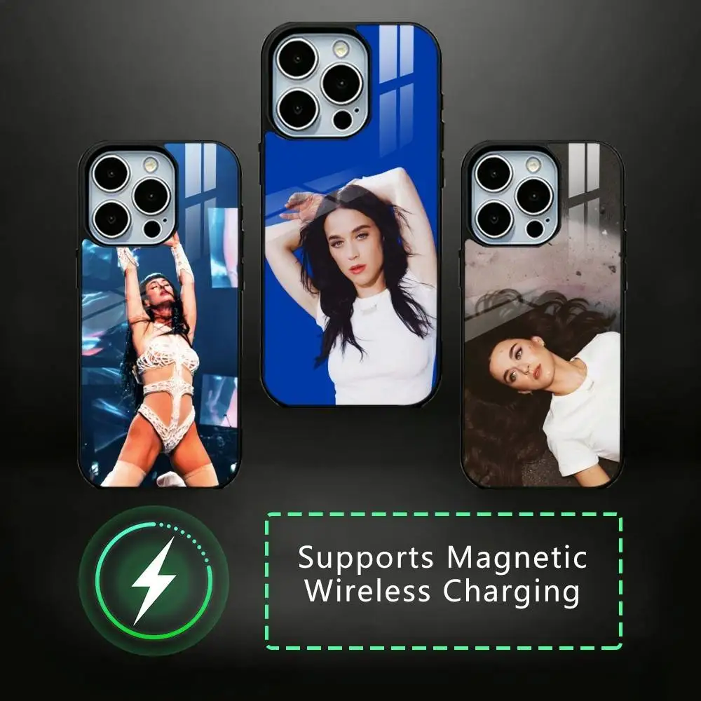 

K-Katy P-Perry Singer Roar Phone Case For iPhone17,16,15,14,13,12,11 Plus,Pro Compatible with magnetic wireless charging