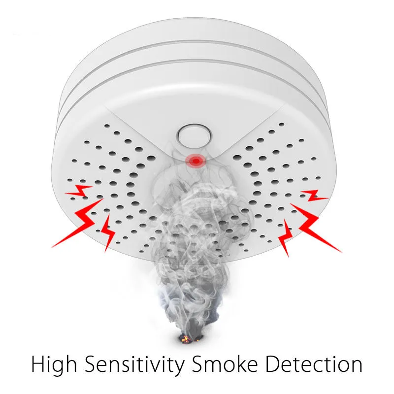 Tuya WiFi Smoke Alarm Fire Protection Smoke Detector Smokehouse Combination Fire Alarm Home Security System Firefighters