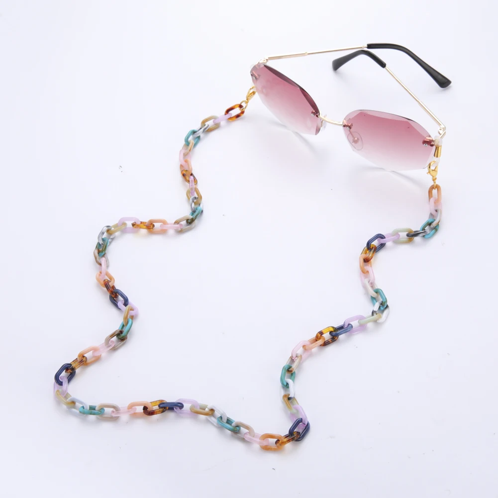 Skyrim Women Sunglasses Chain Lanyard Holder Black Acrylic Reading Glasses Chains Anti-slip Cord Neck Strap Mask Rope Wholesale