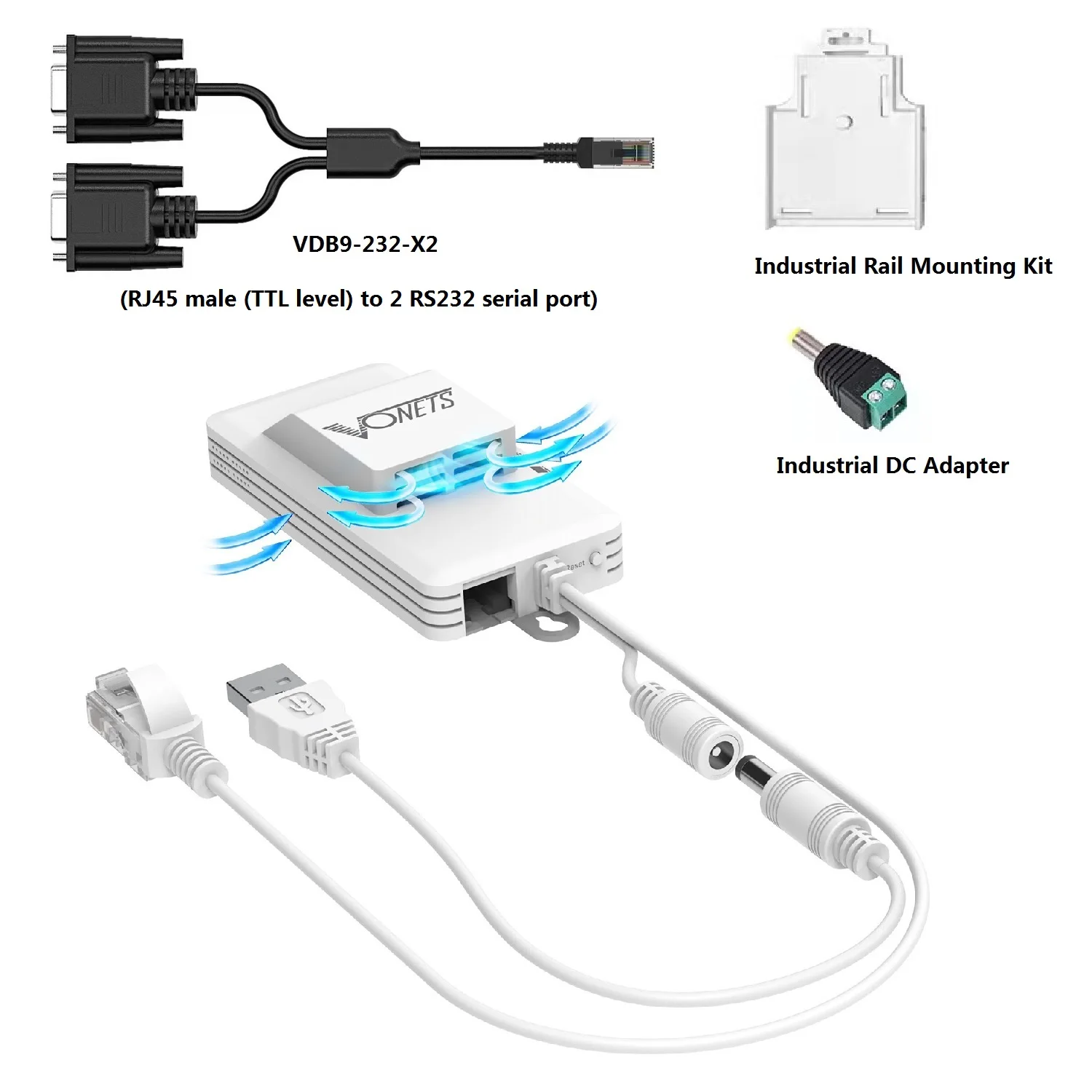 

VONETS VAP11S-D232 Dual band 2.4G+5G WiFi Bridge Wireless Router/Repeater RJ45 Ethernet WiFi Adapter for RS232 Network Monitor