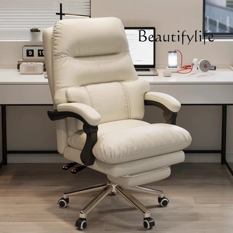 aW Comfy Luxury Office Chair Home Back Mobile Computer Office Chair Ergonomic Gamer Cadeira De Escritorios Home Accessories