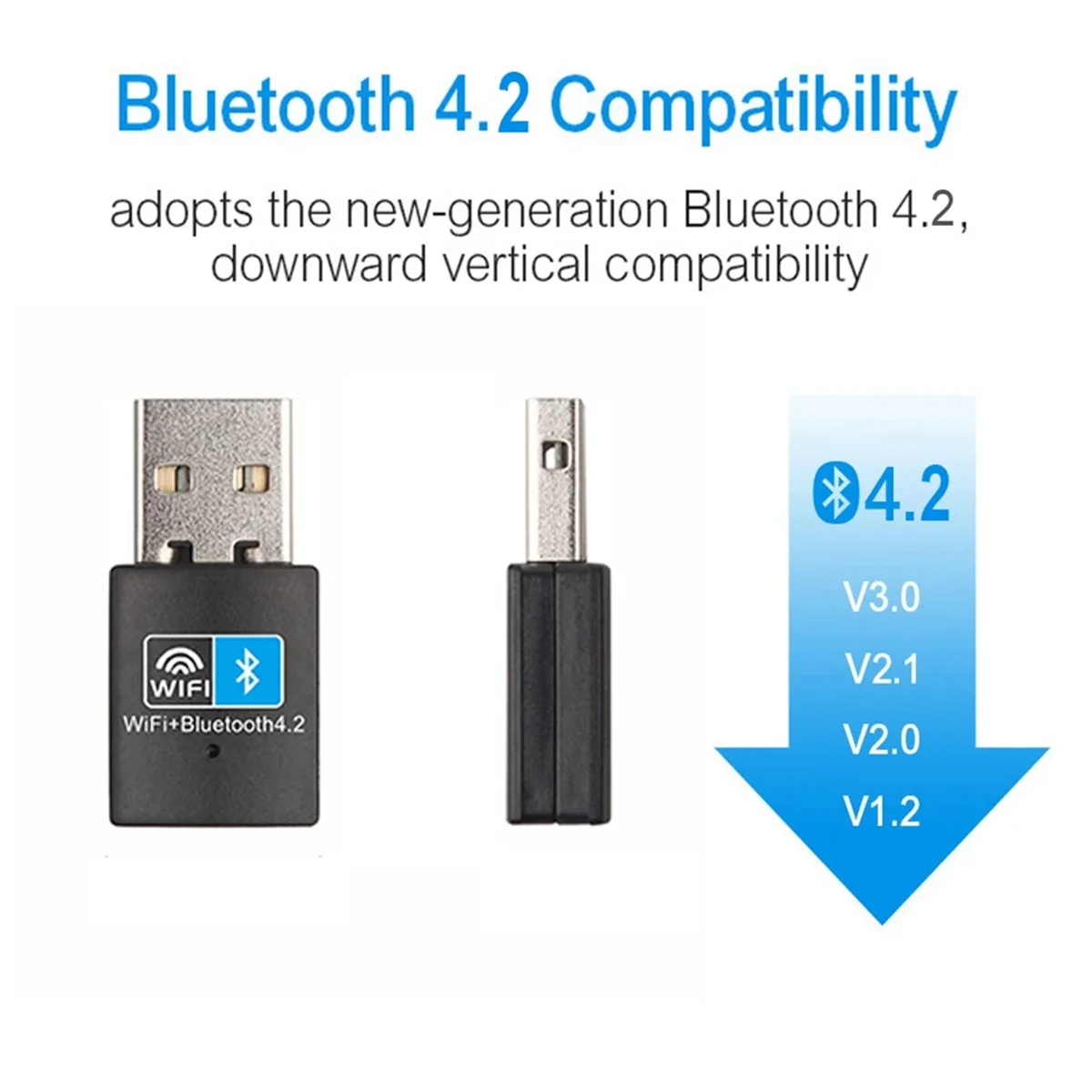 

#508G USB Wifi Bluetooth-compatible Adapter V4.2 Wireless Network Card (Plastic)