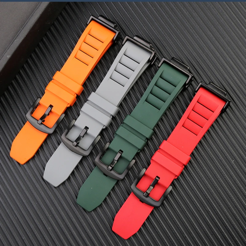 For G-SHOCK Casio Strap GM-5600 DW5600/DW5610 GM-110 series fluoro rubber watchband Sports Silicone Men's Watch Accessories 16mm