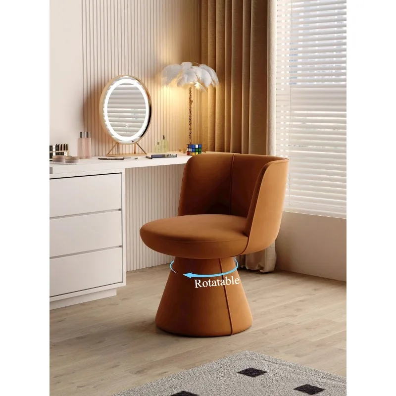 Italian Light Luxury Swivel Backrest Dressing Chair Nordic Simple Home Advanced Living Room Furniture Design Dining Chair