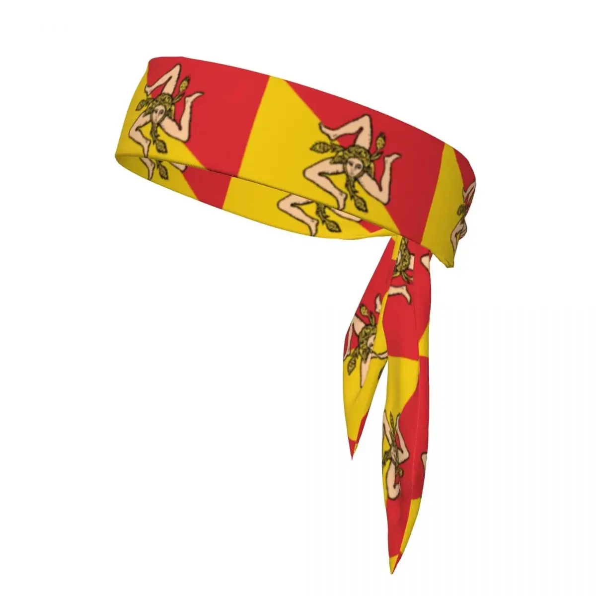 Tie Headbands Flag Of Sicily Sports Head Band Athletic Sweatband Bandana Sweat Wicking