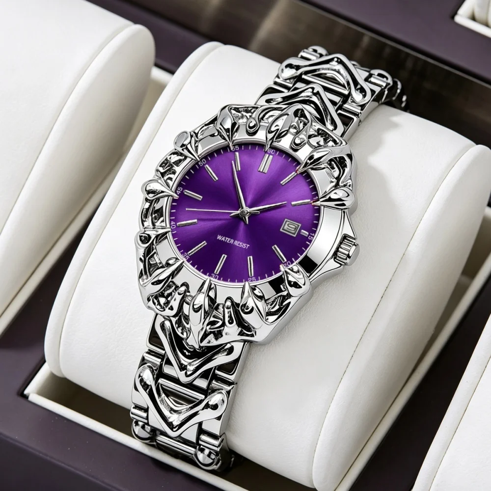 New Cool Alien Claw Y2K Watch Men Alabaster Watches Calendar Quartz Wristwatches Male Clock Gift Relogio Masculino Drop Shipping