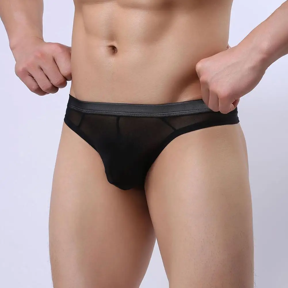 

Men Mesh Sheer Thongs Breathable U-shape Pouch See Through Underpants Pantie Briefs Underwear Gay Sissy Sexy Shorts