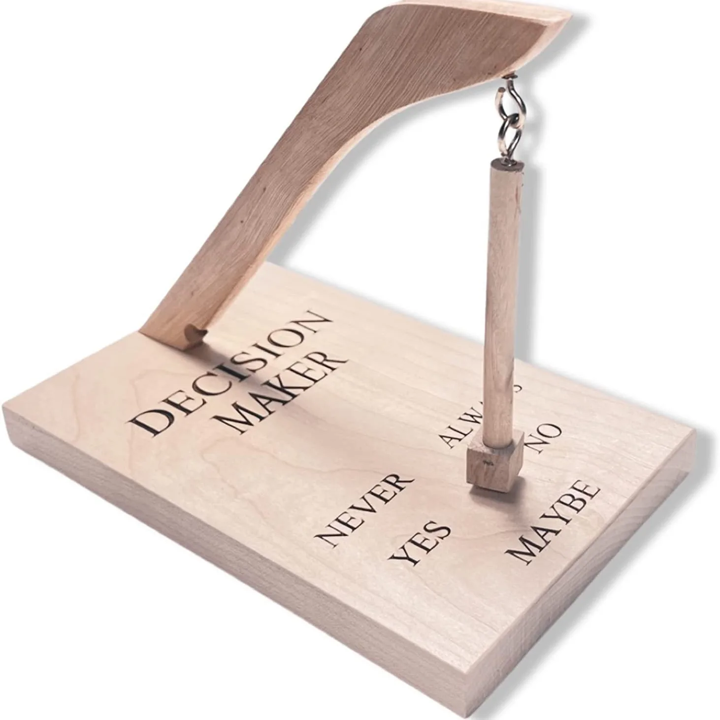 Magnetic Decision Maker Toy - Wooden Tabletop Gift Decor with Swinging Magnetic Balls, Fun Office Desk Toy for Adults & Kids