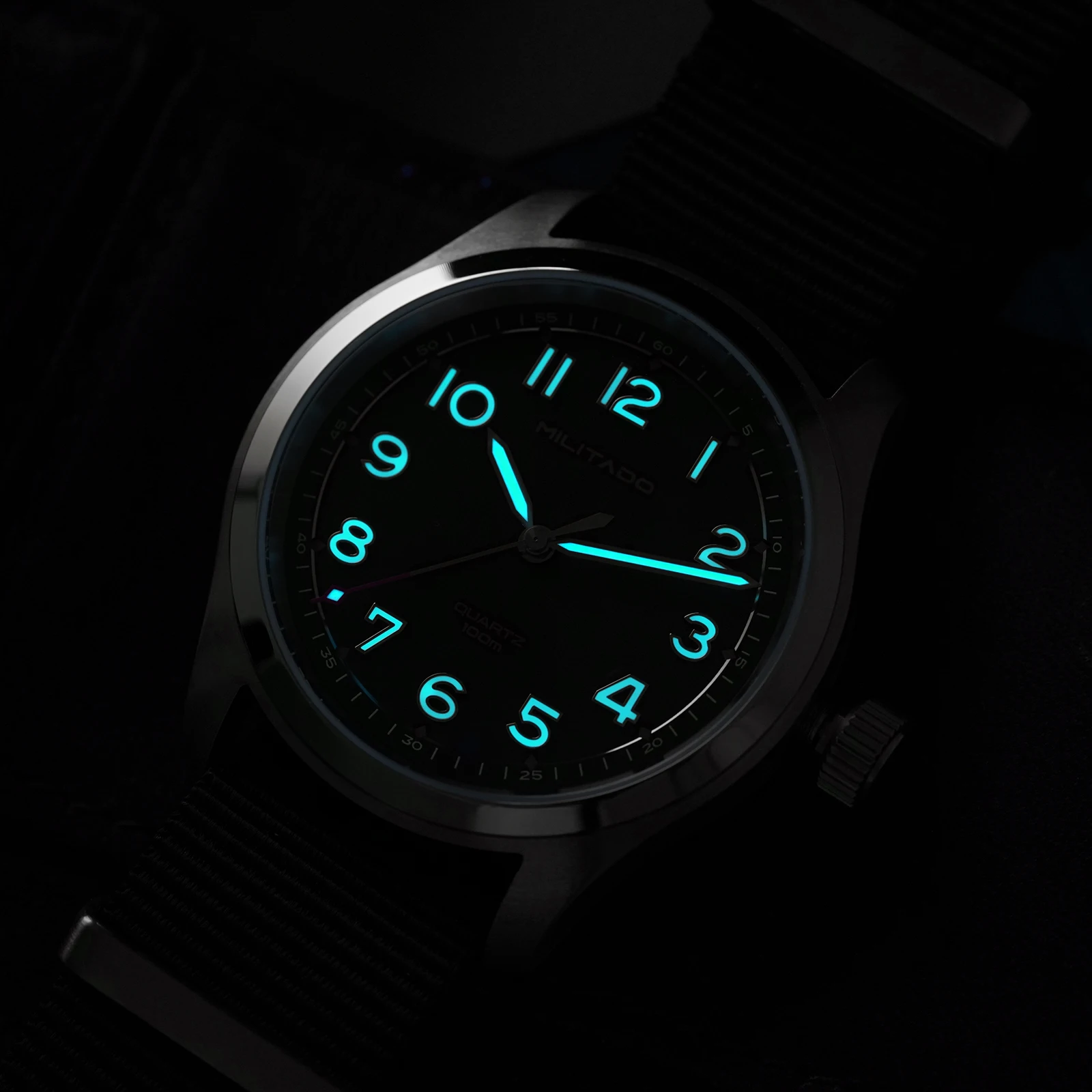 Militado ML08 Quartz Watch Ronda 515/VH31 Movement Domed Sapphire Wristwatch BGW9 Luminous 10Bar Waterproof 38mm Vintage Watches