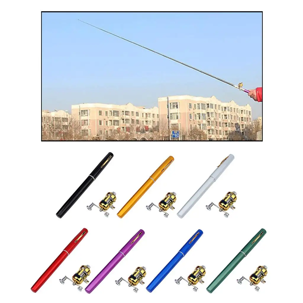 Mini Pocket Fly Angelrute Rolle Süßwasser Fluss Brücke Tragbare Stange