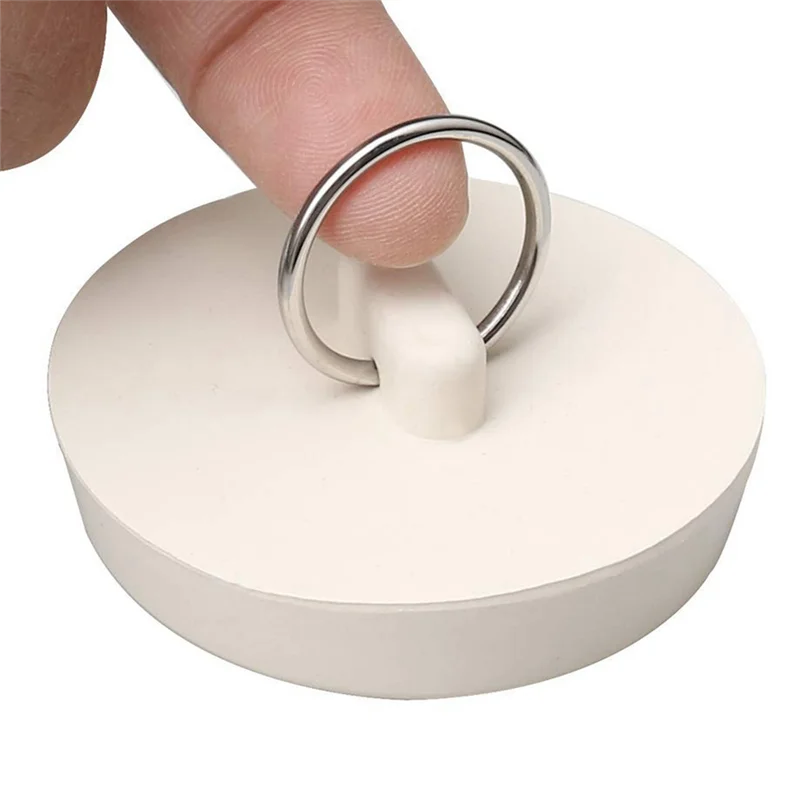 

A19F-1 1/8In White Rubber Bathtub Plug Wash Basin Bathtub Plug Drain Pipe Plug Sink Plug Water Plug