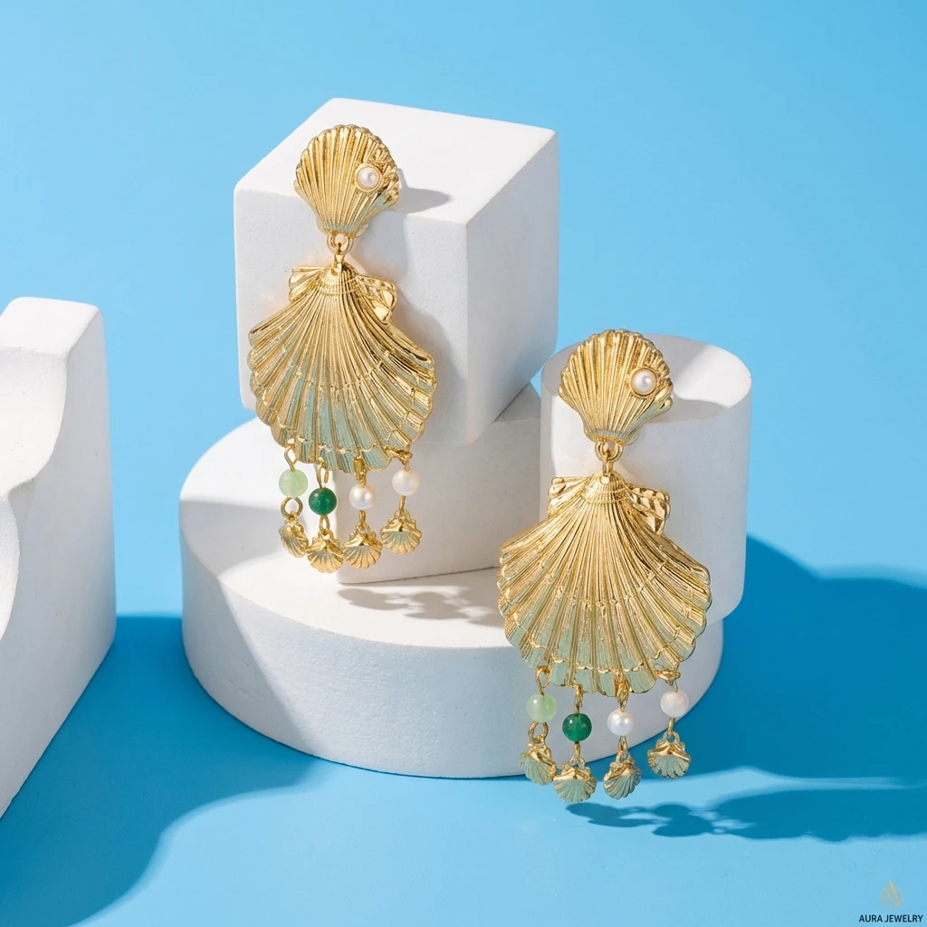 

Shell Pearl Pendant Fringe Earrings Vacation Party Daily Jewelry Women's Fashion Trend Gift Daily Accessory