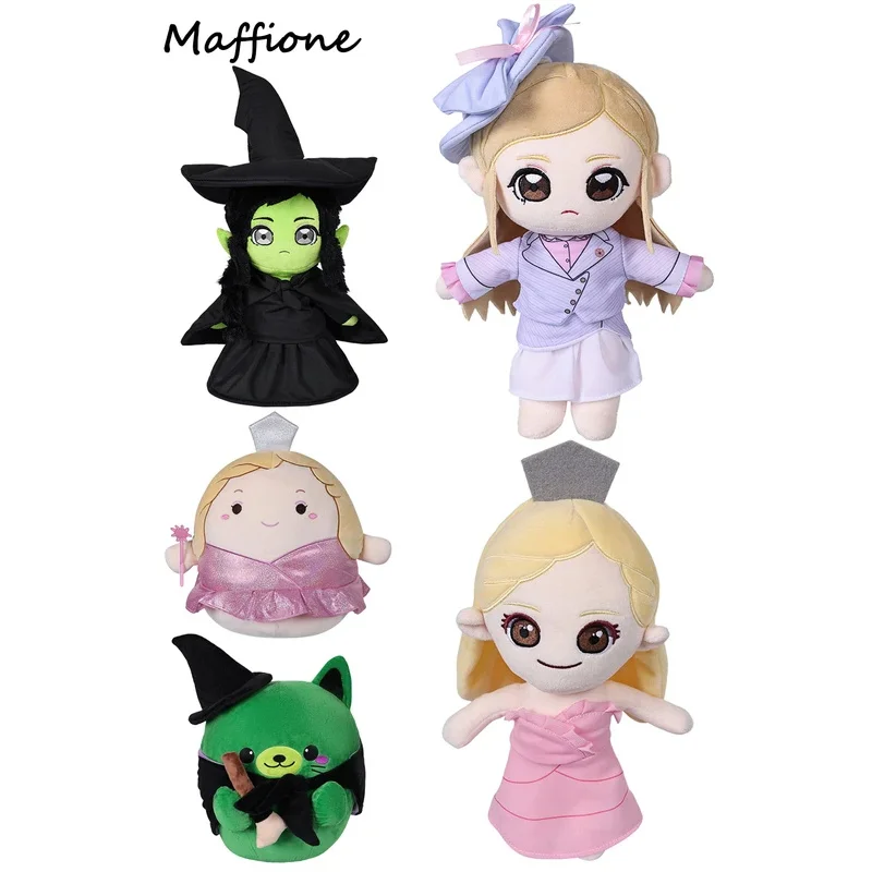 

Movie Wiked Glinda Elphaba Plush Cosplay Witch Plushies Throw Pillows Soft Stuffed Mascot Xmas Gifts Birthday Halloween Decor