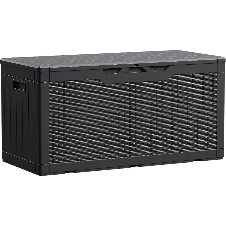 Waterproof Deck Box, Resin Large Outdoor Storage Box
