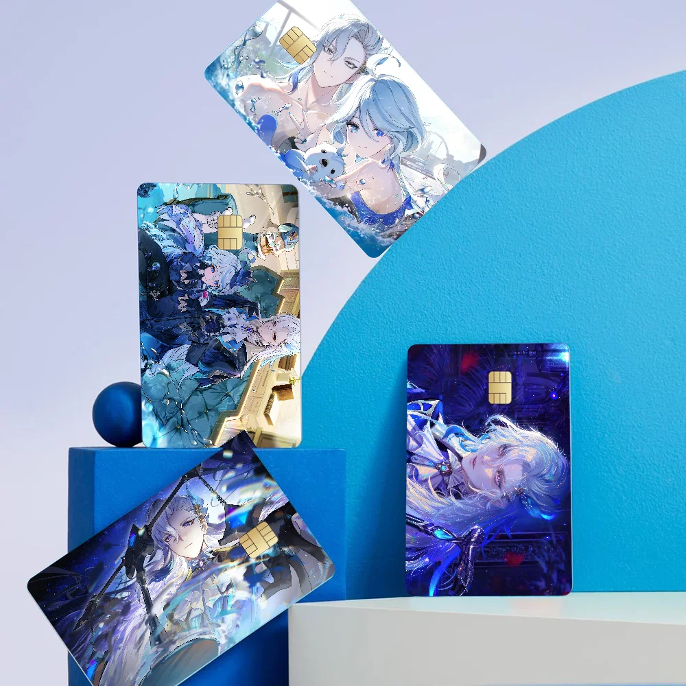Neuvillette Genshin ImpactAnime Matte Front Skin Film Aufkleber Cover für kleine Chip Kreditkarte Debitkarte