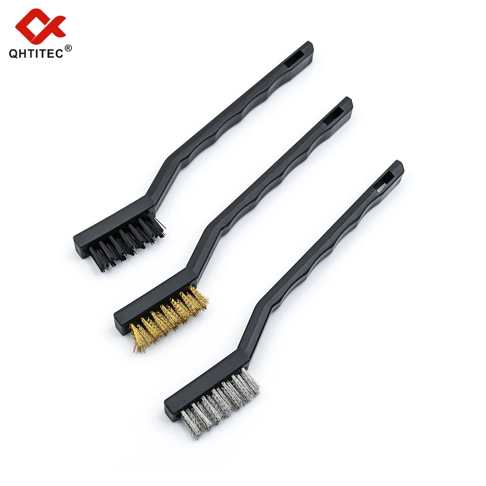 

3pcs 17cm Stainless Steel Copper Nylon Wire Brush Rust Scrub Remove Cleaning Tools Manual Cleaning And Maintenance Tool