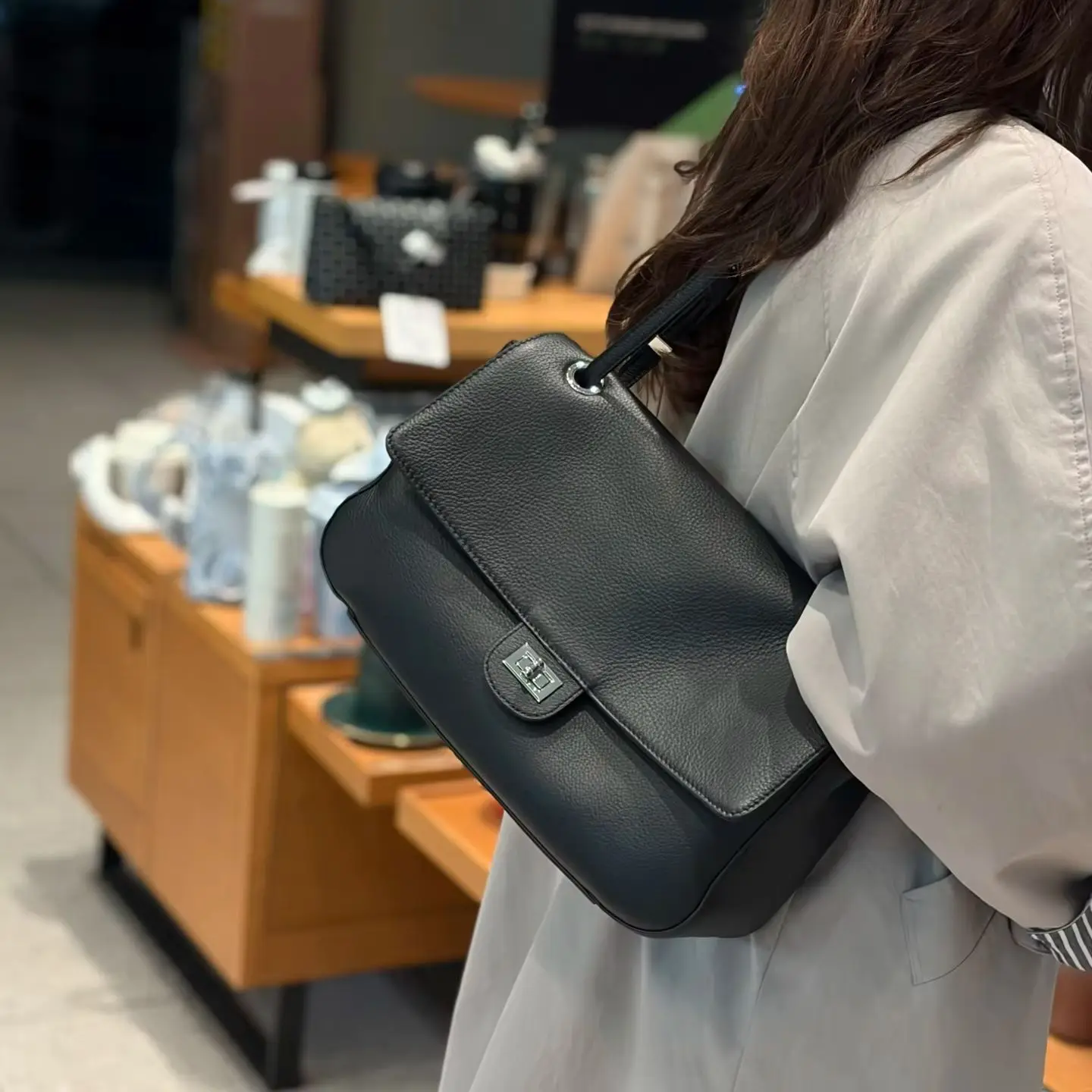 Luxury Vintage Genuine Leather Tote Shoulder Bag Women's Cowhide French Flap Briefcase Messenger Crossbody Bag