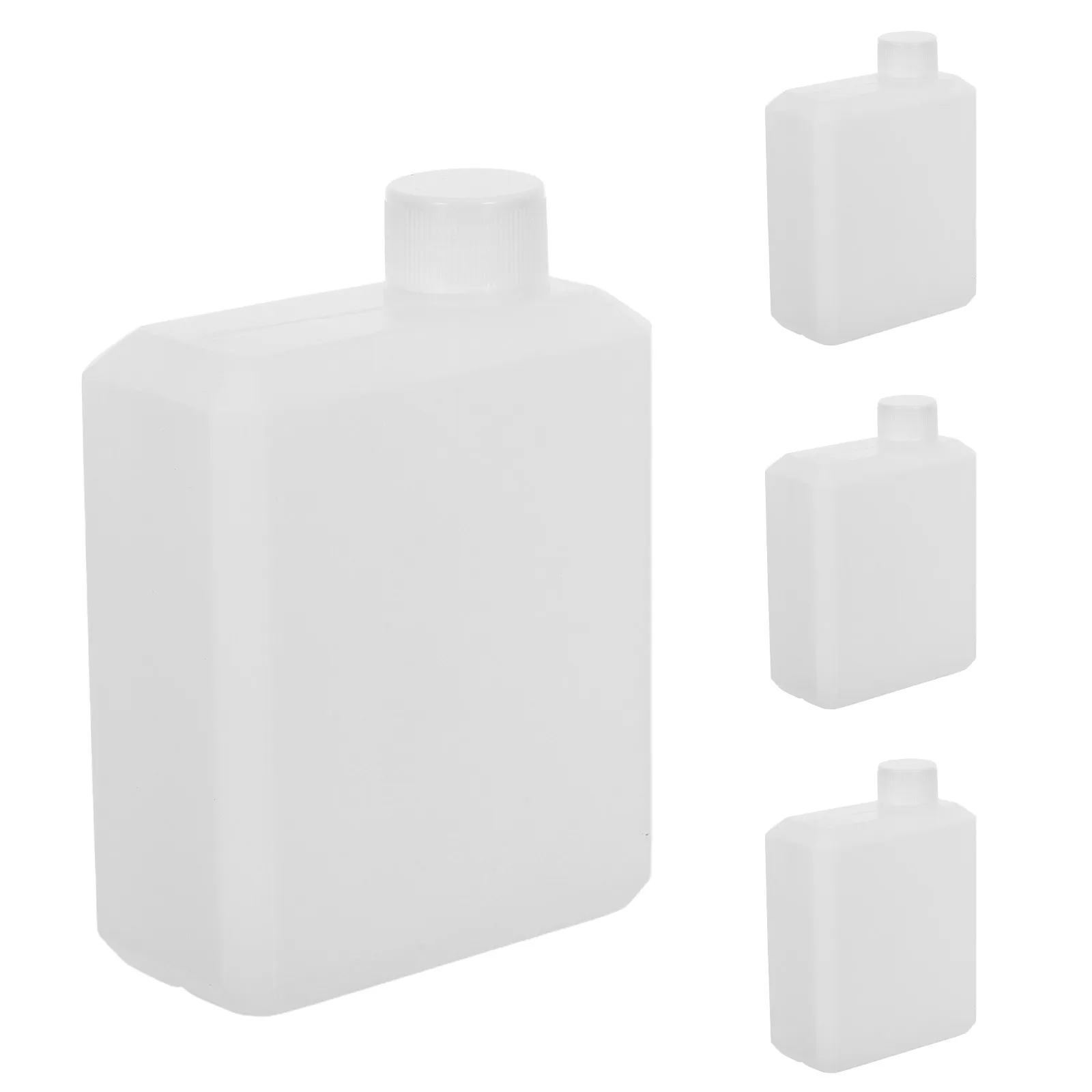 4Pcs Lab Sample Bottles Plastic Chemical Containers Leakproof Narrow Mouth Reagent Storage Bottles 500Ml Laboratory Sample