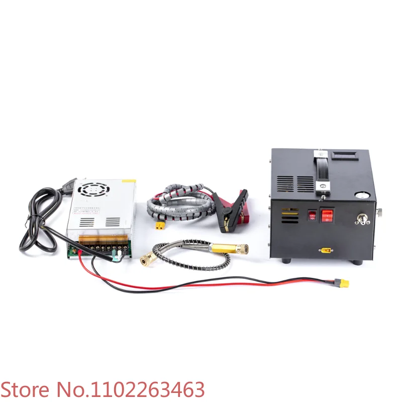 Portable 12V DC Electric Pcp Air Compressor 4500psi with 110v/220v power supply